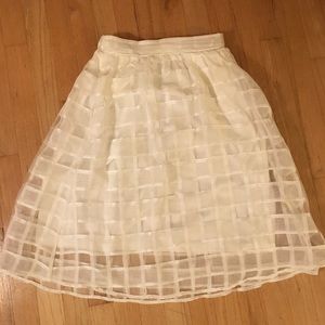 Bar III white mid length skirt